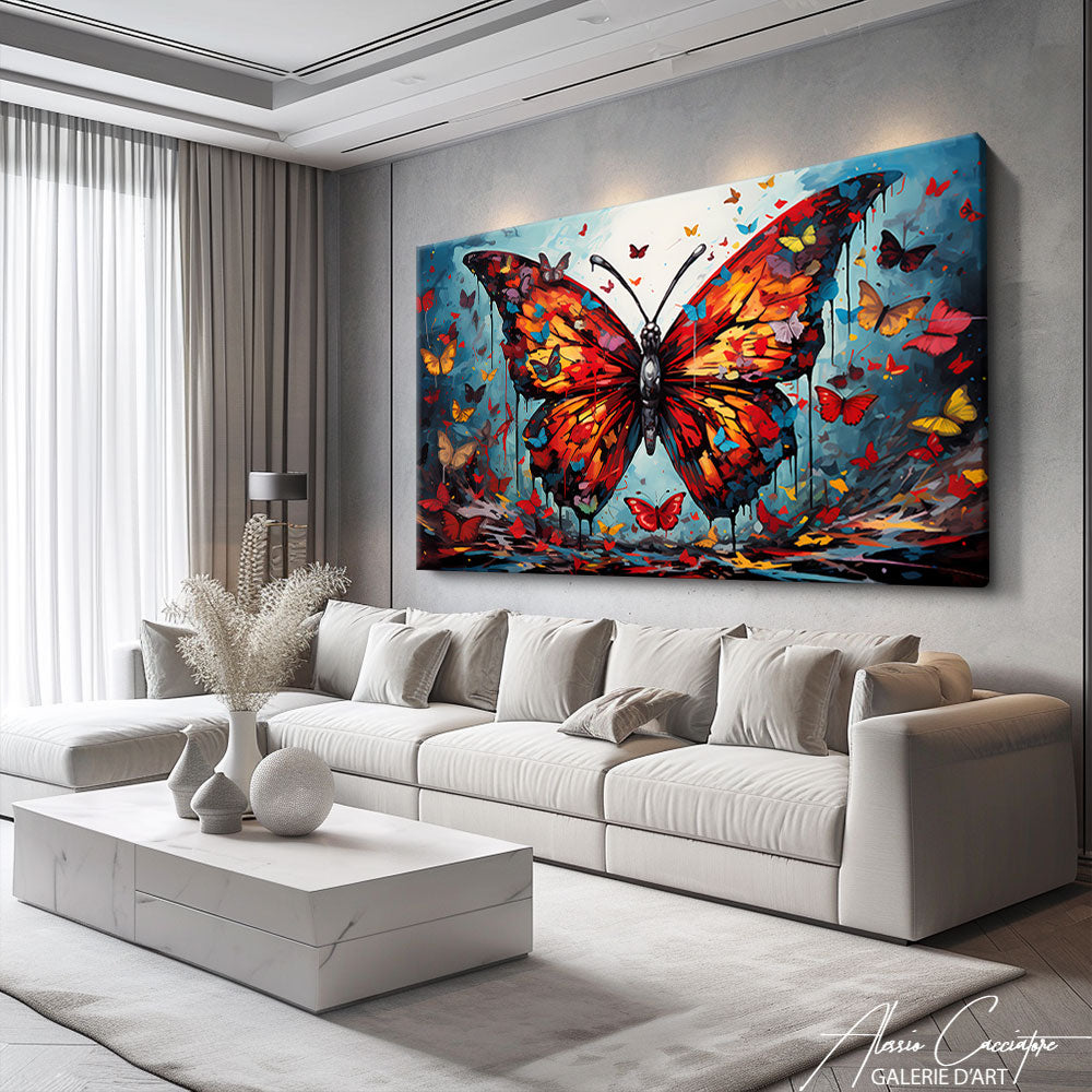 Tableau Peinture Acrylique Papillon