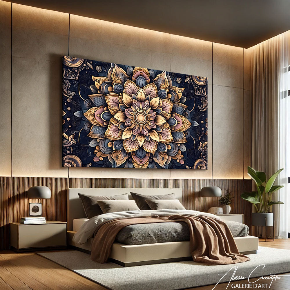 Toile mandala chambre
