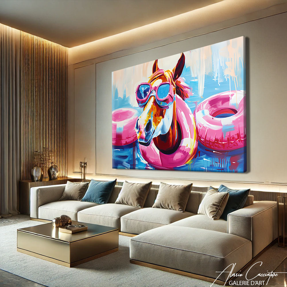 Toile Cheval abstrait

