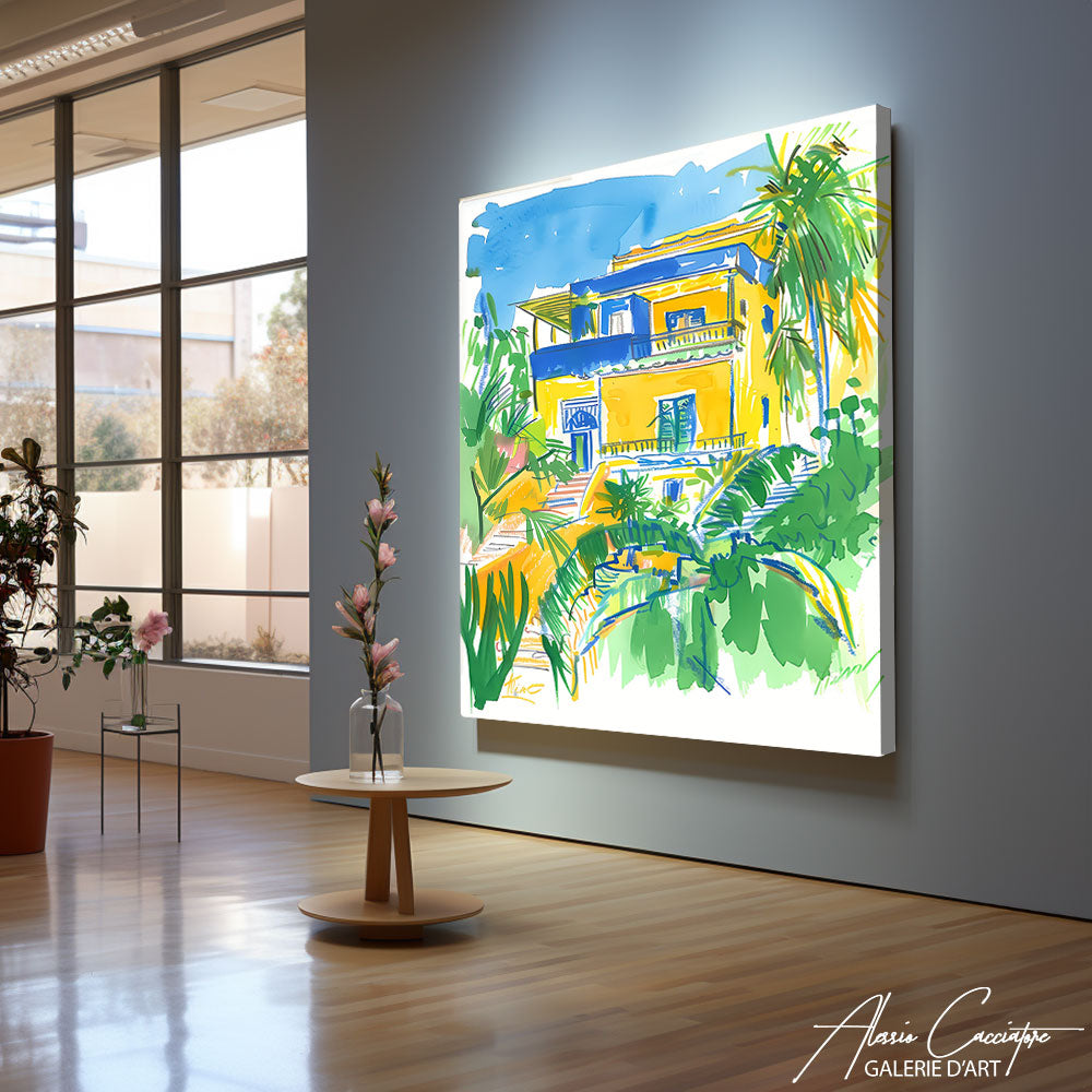 tableau oriental abstrait