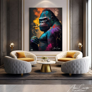 tableau singe peinture