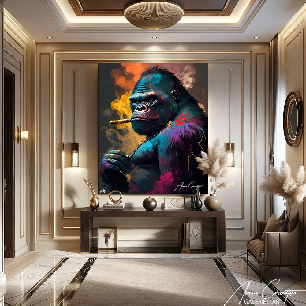 tableau singe pop art