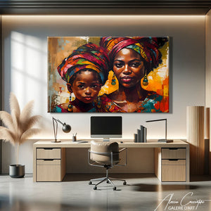 tableau africain abstrait