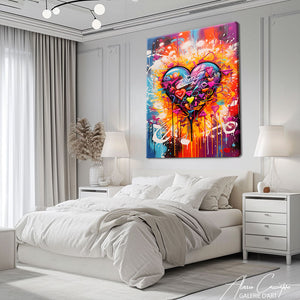 tableau peinture acrylique coeur