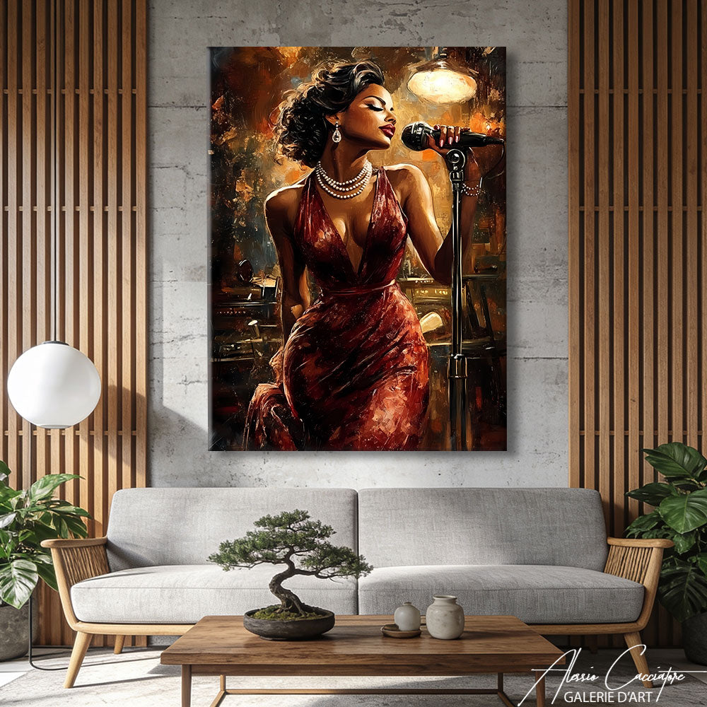 Toile Chanteuse Jazz