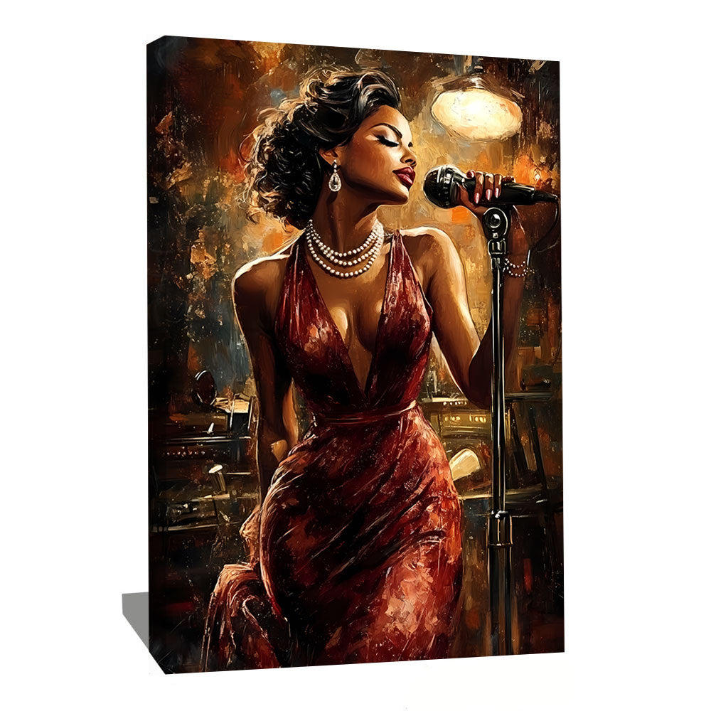 Peinture Chanteuse Jazz