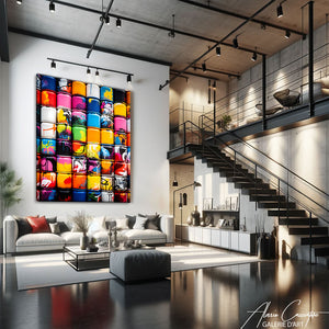 tableau avec graffiti