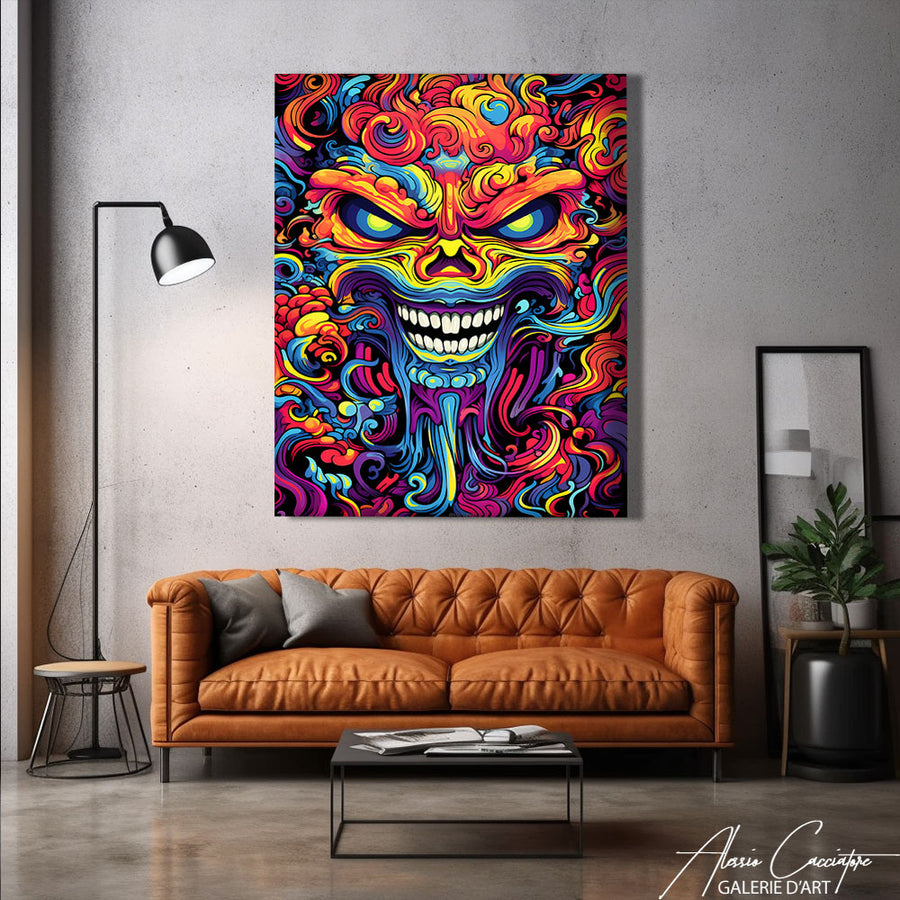 Peinture Art Psychédélique – mise en situation