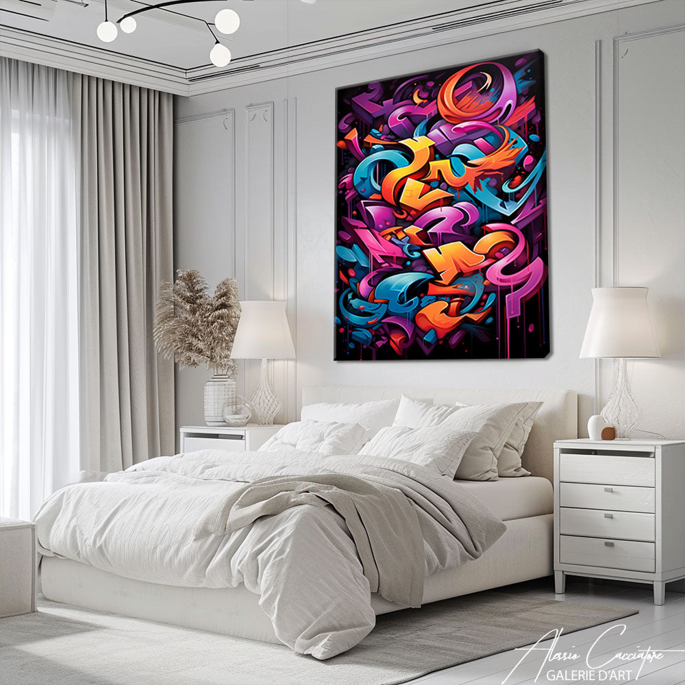 tableau graffiti contemporain