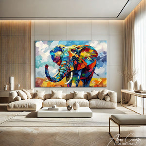Tableau d'éléphant d'Afrique