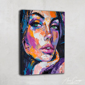 Tableau Visage Femme Abstrait