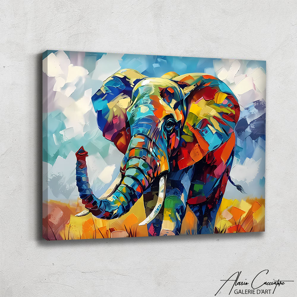 Tableau d'éléphant d'Afrique