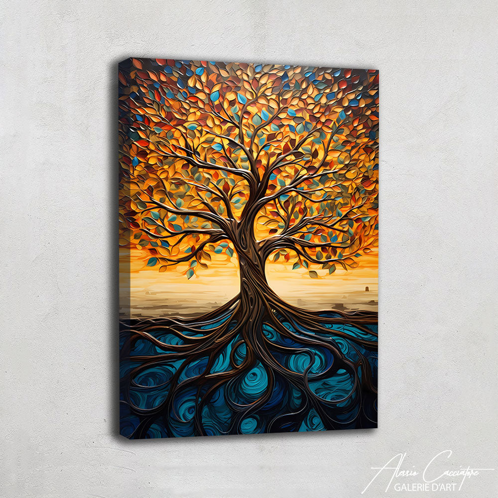arbre de vie peinture acrylique