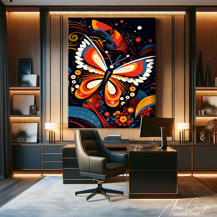 tableau peinture papillon