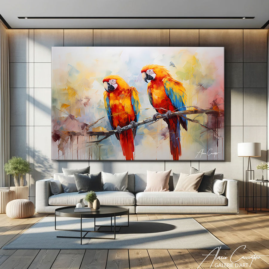 Tableau Paysage Oiseau – mise en situation