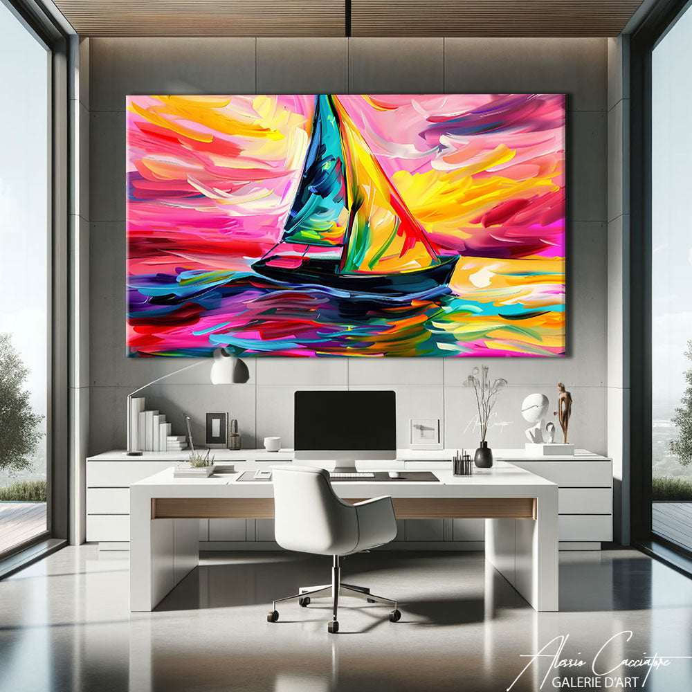 Tableau Voilier Contemporain