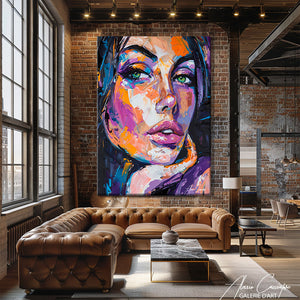 Tableau Visage Femme moderne