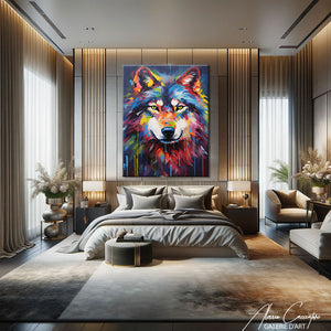 loup peinture contemporaine