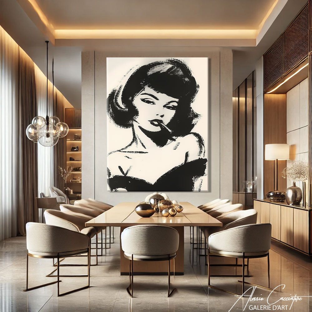 Peinture minimaliste femme

