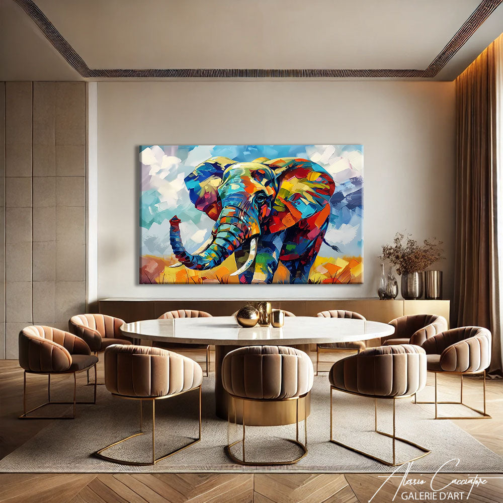 toile photo éléphant