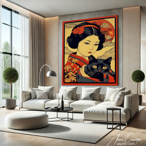 tableau peinture japonais