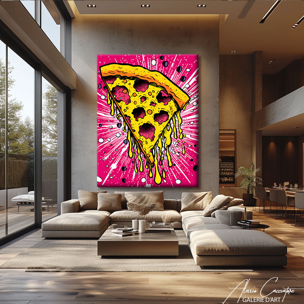 tableau pop art rose