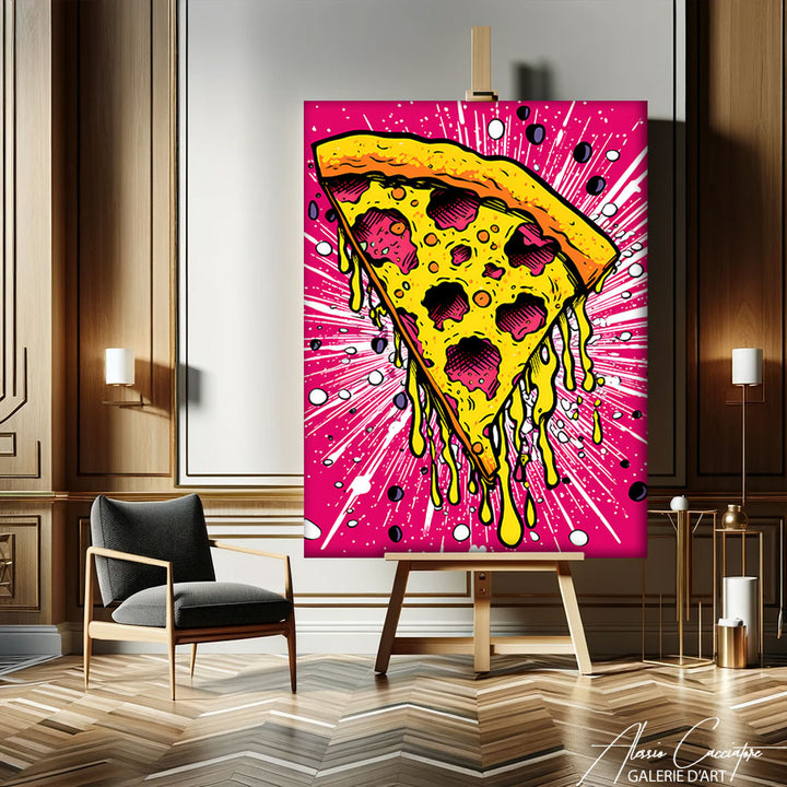 tableau pizza peinture