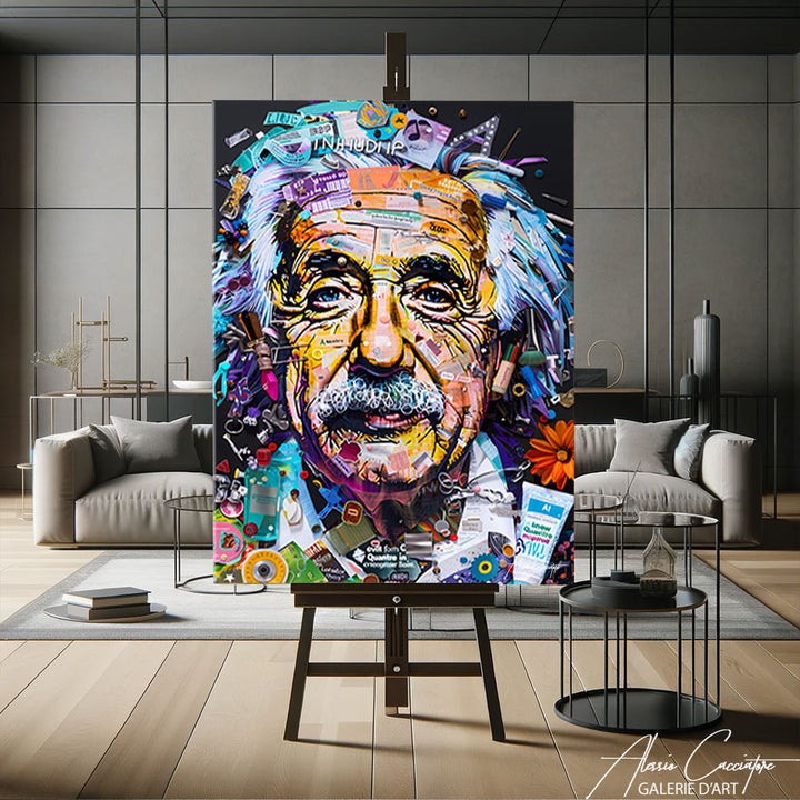 peinture albert einstein 