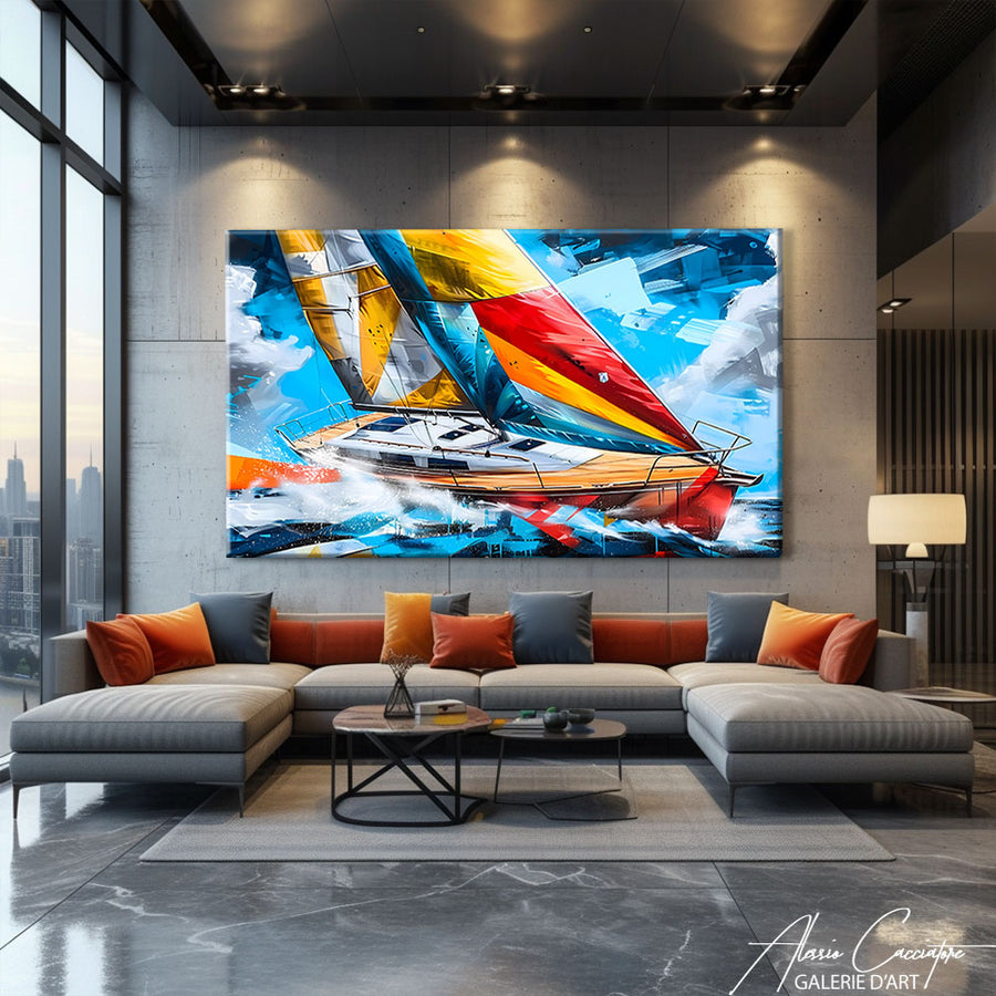 Tableau Mer Bateau – mise en situation