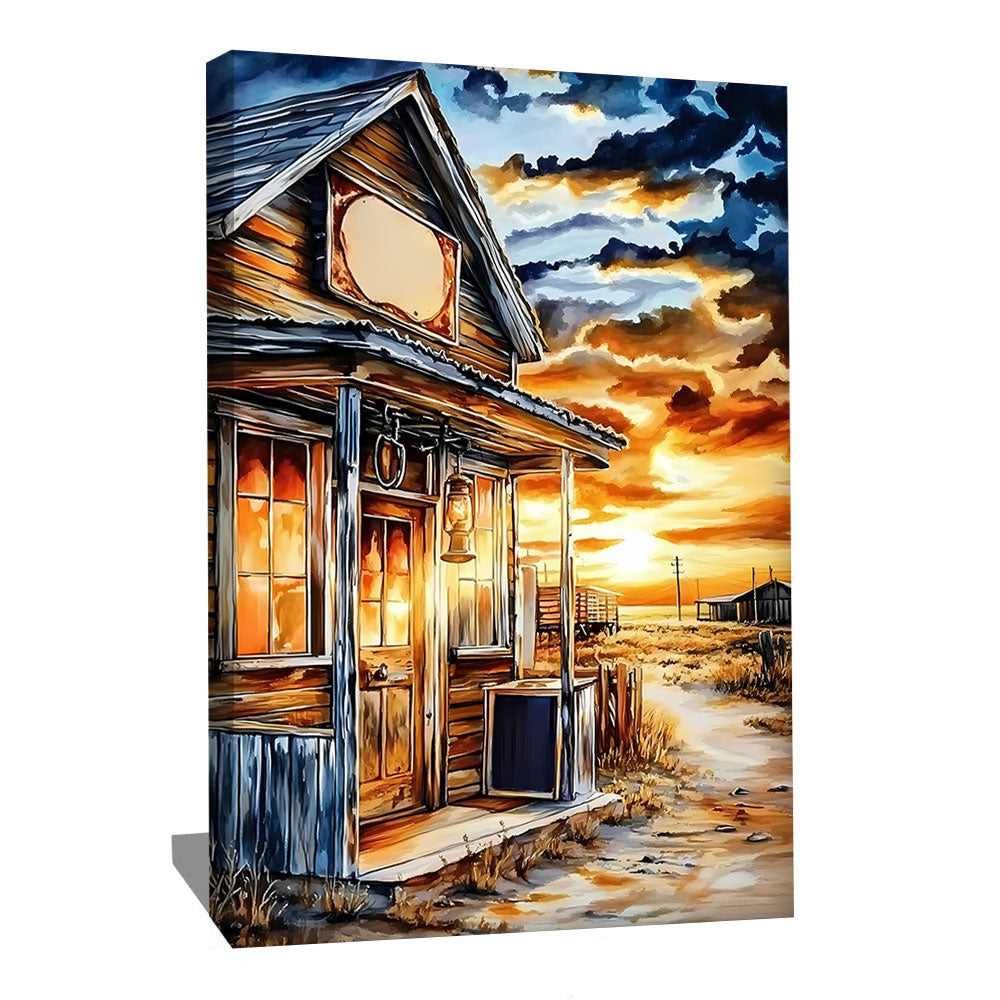 TABLEAU SCÈNE DE WESTERN