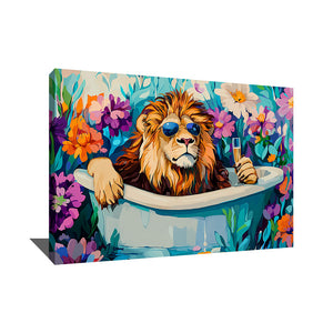 TABLEAU SALLE DE BAIN LION