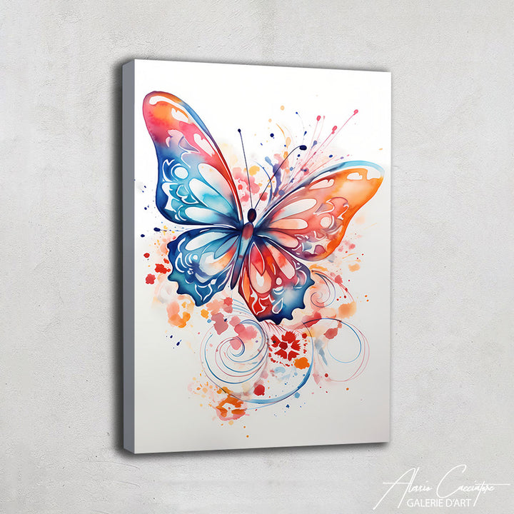 Tableau Peinture Abstrait Papillon