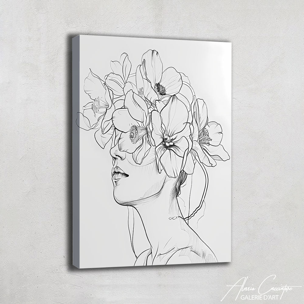 Tableau Visage Minimaliste