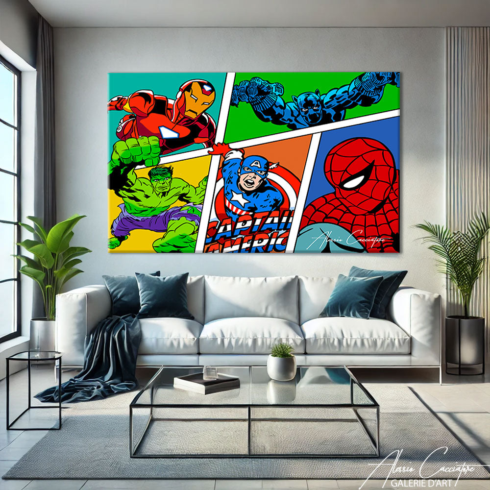 TABLEAU MARVEL CARTOON
