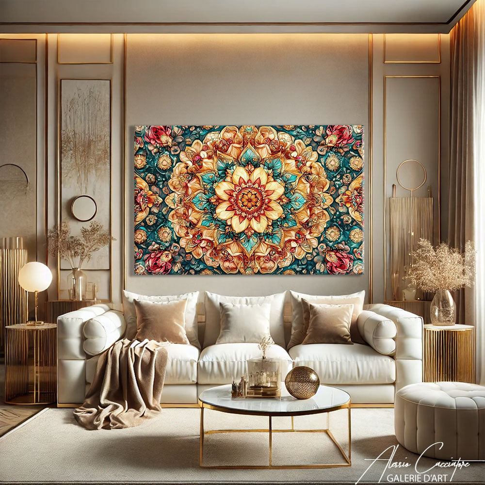 Toile mandala chambre
