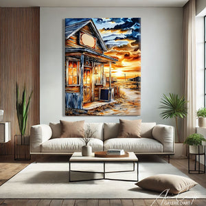 tableau coucher de soleil