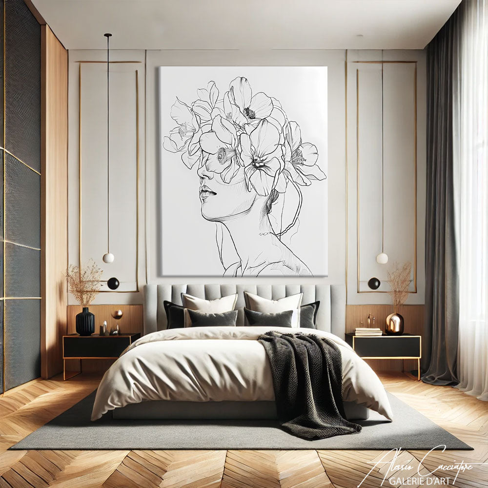 Tableau Visage Minimaliste