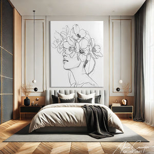 Tableau Visage Minimaliste