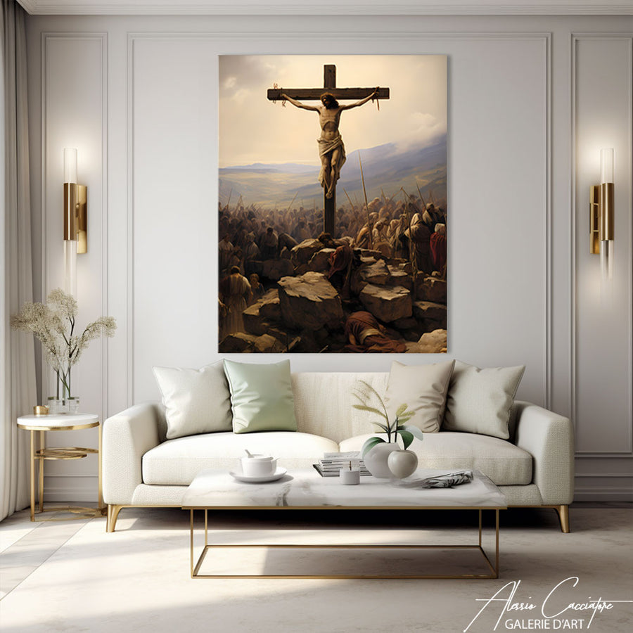 tableau christ en croix – mise en situation