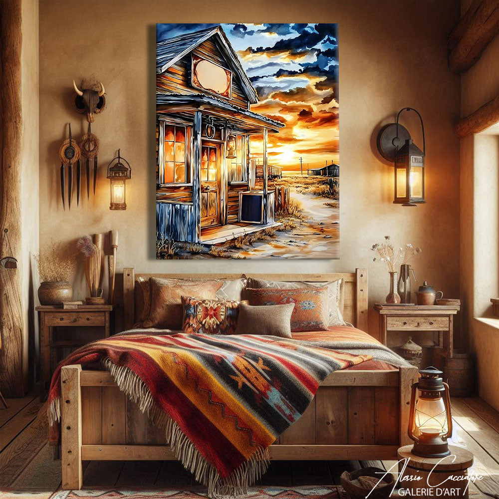 TABLEAU SCÈNE DE WESTERN