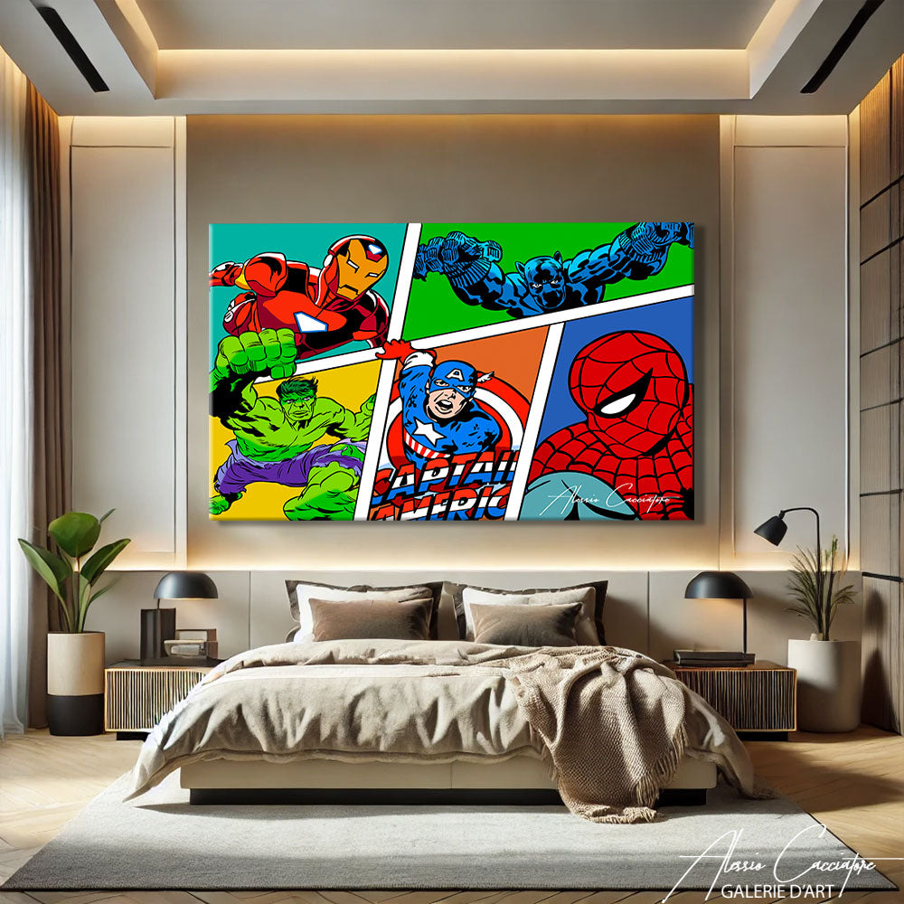 TABLEAU MARVEL COLORÉ
