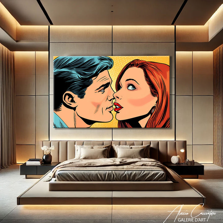 tableau couple pop art