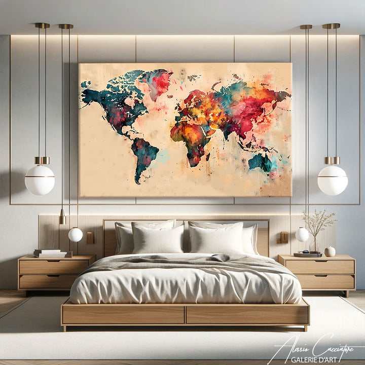 Carte du Monde Tableau Mural