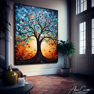 tableau arbre de vie coloré