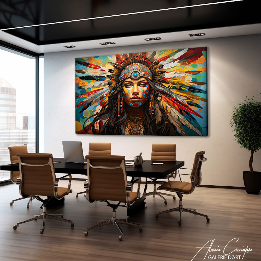 Peinture Indien Visage