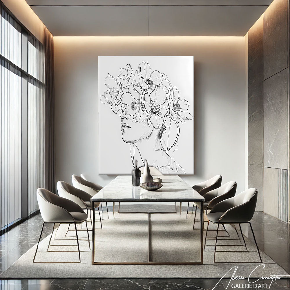 Peinture minimaliste femme

