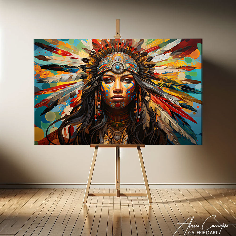 Tableau Motif Amérindien