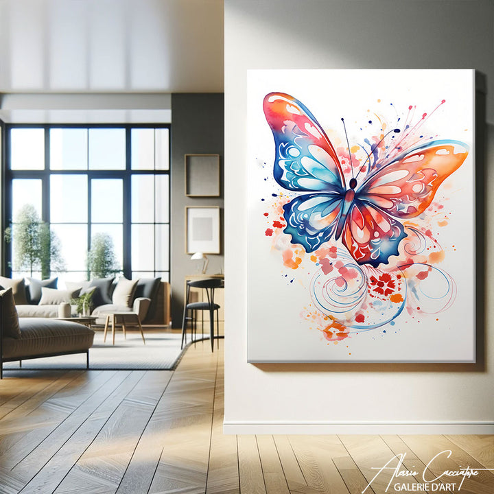 tableau papillon moderne