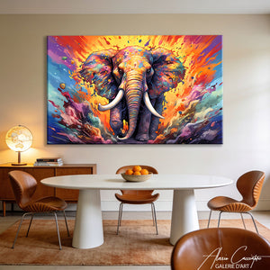 TABLEAU ÉLÉPHANT MURAL