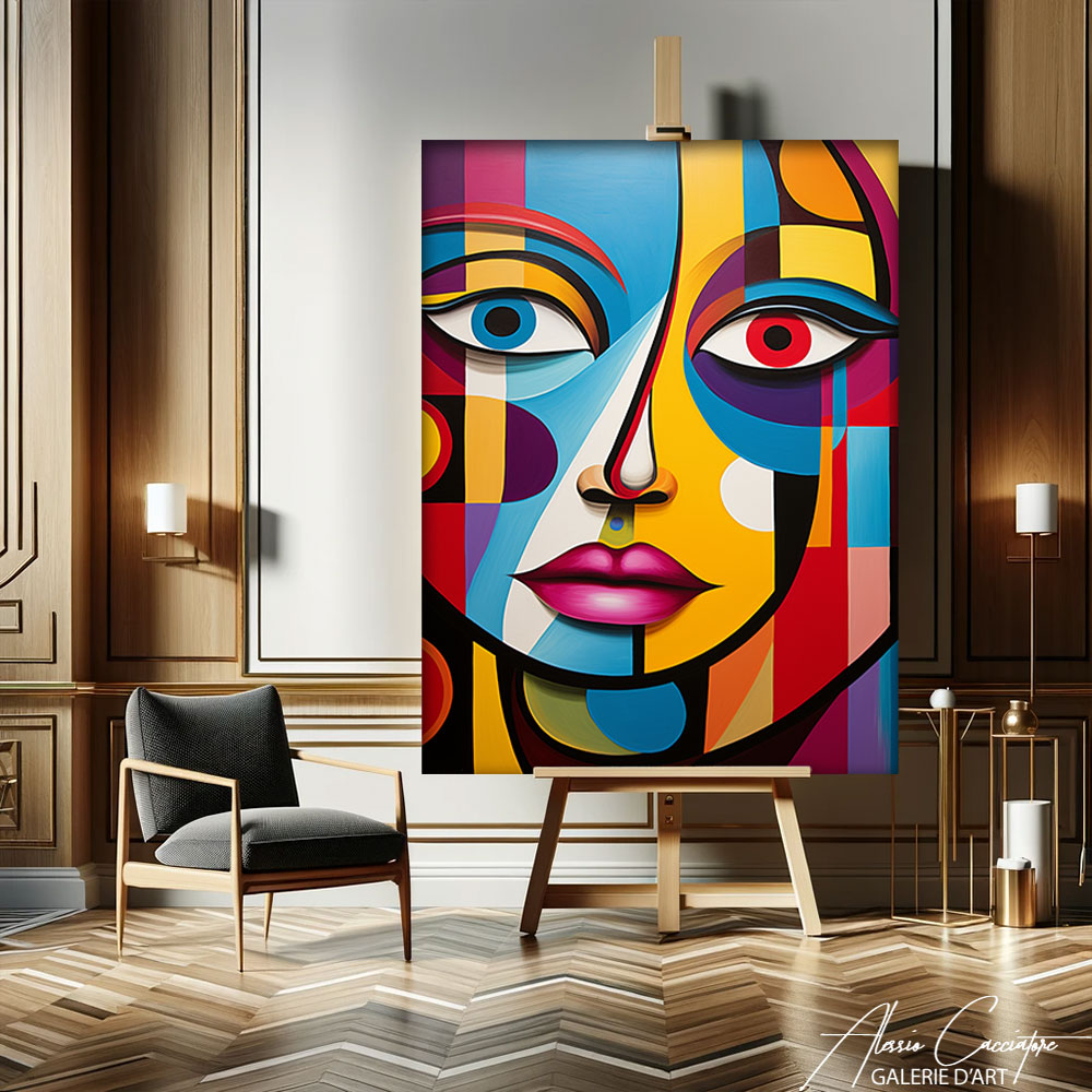 Peinture Visage Cubiste